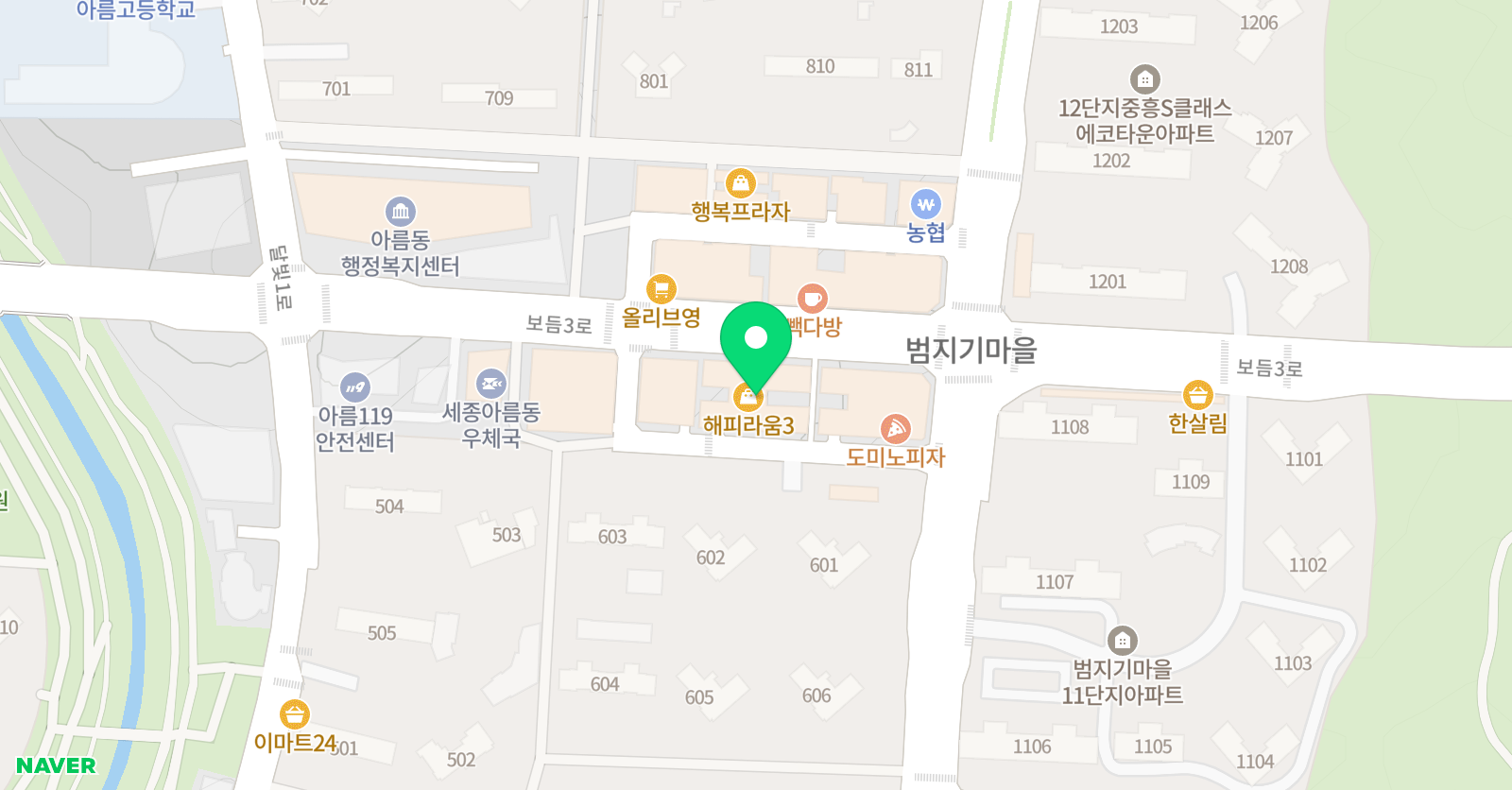 아소비큐미르아름학원 위치