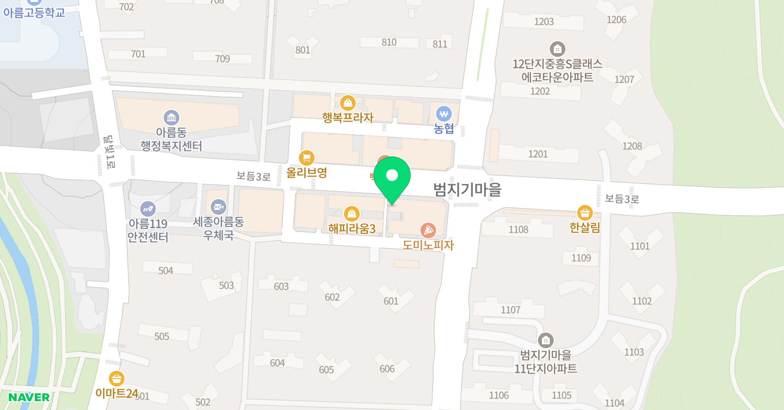 책나무아름 독서학원 위치