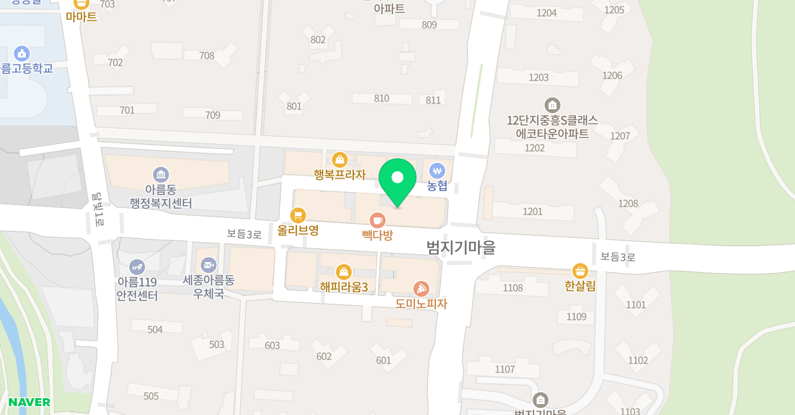 마루 수학학원 위치