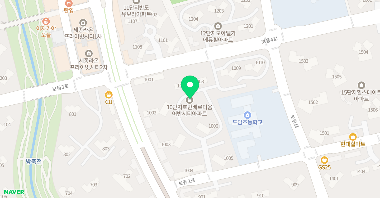 정샘수학 몬스터매스 수학 도담점 위치