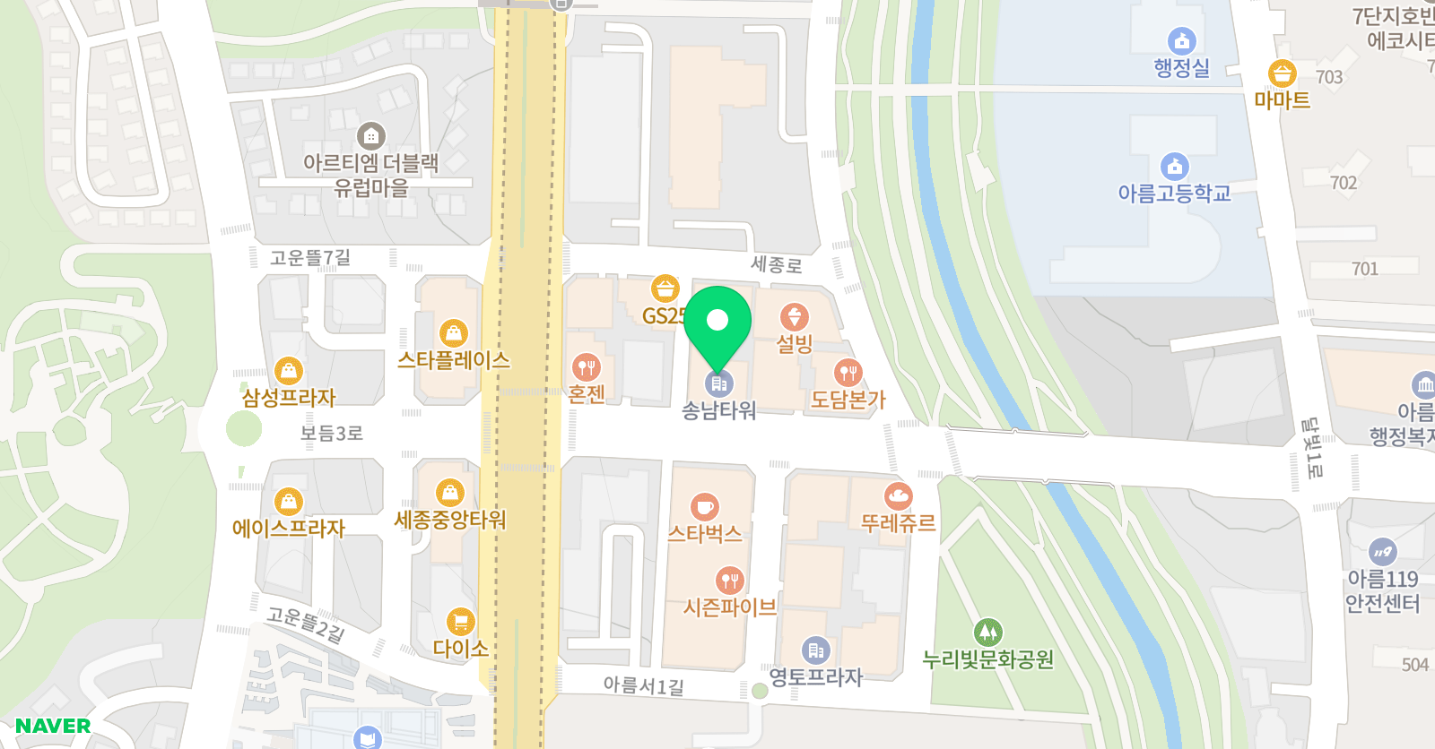 흑추관슈퍼K 합기도스쿨 위치