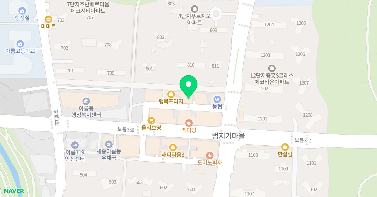 세종브레아 노피아노학원 위치