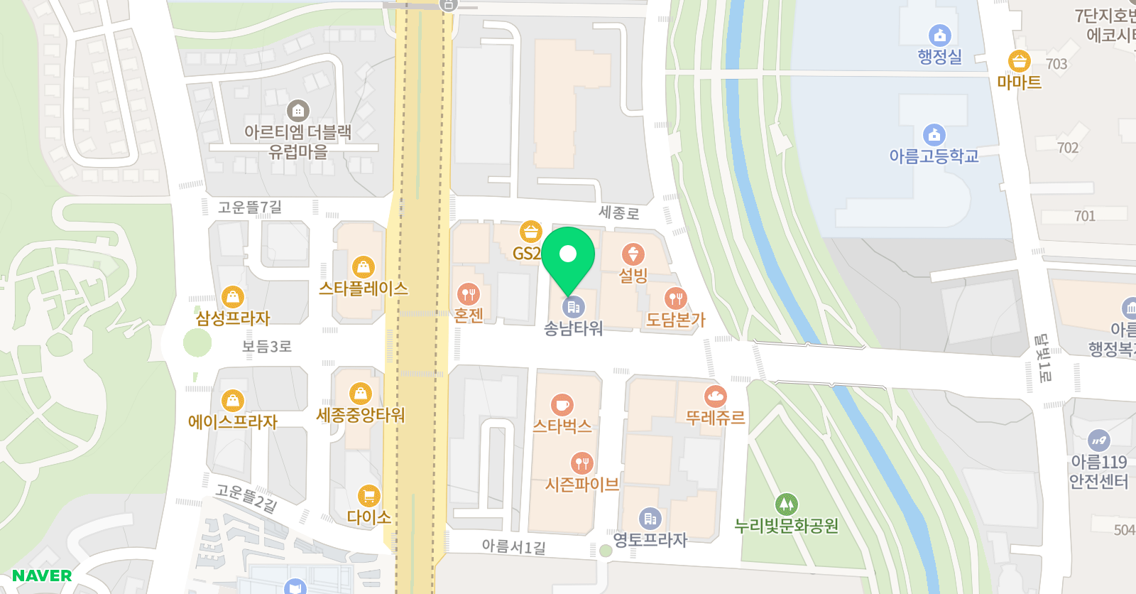 제니퍼 영어학원 세종캠퍼스 위치