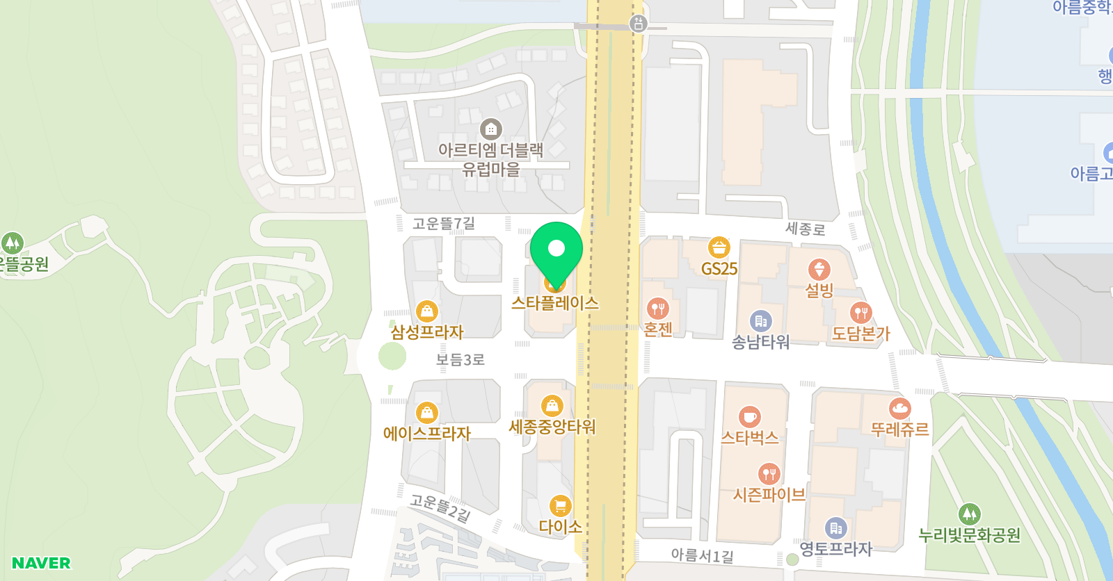 와이즈만 영재교육 세종센터 위치