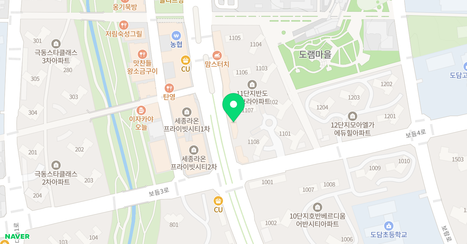 윌그로우 어학원 도담캠퍼스 위치