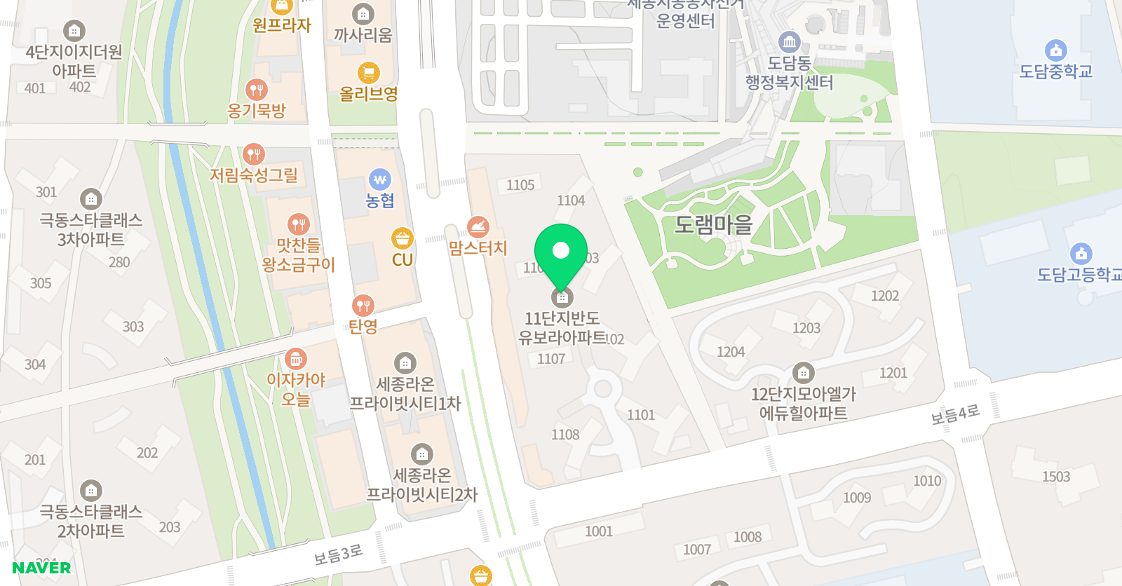 더바른 수학영어학원 위치