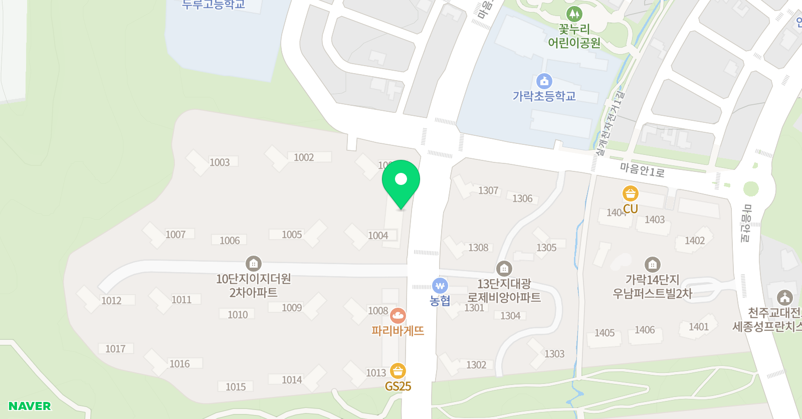 가온누리 학원 위치