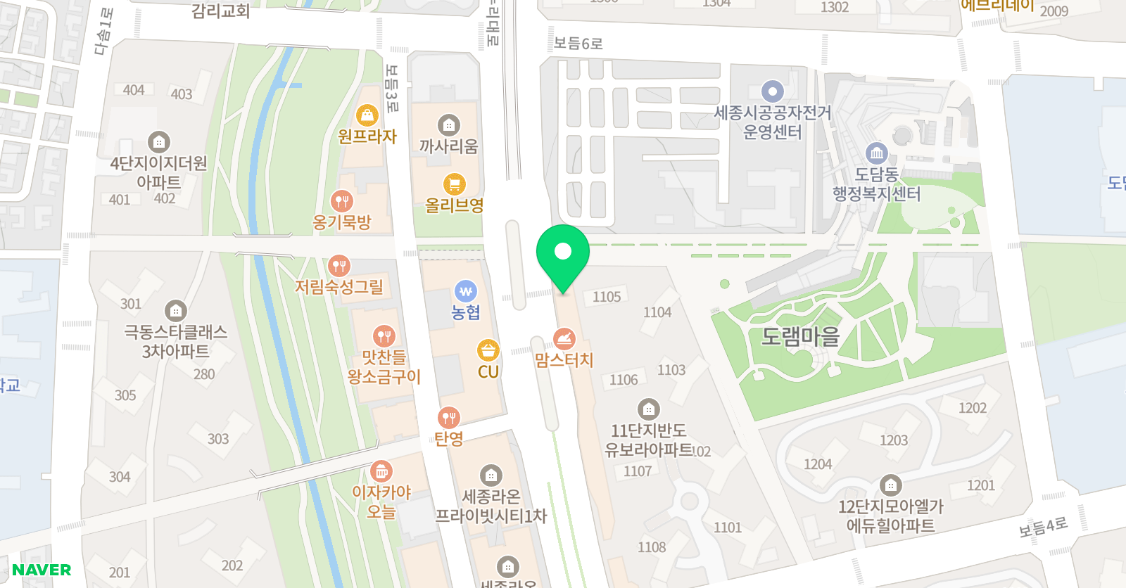 EiE 고려대 어학원 세종도담캠퍼스 위치