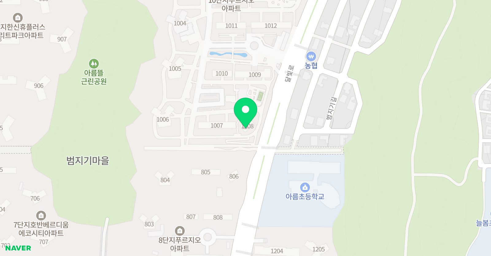 아소비 세종 범지기10단지점 위치