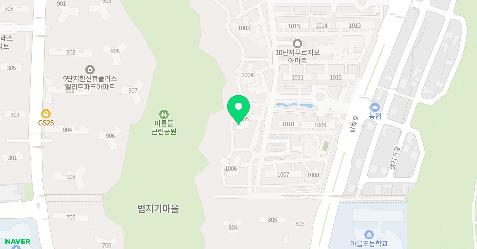 삼성 영어 셀레나 범지기푸르지오 교실 위치