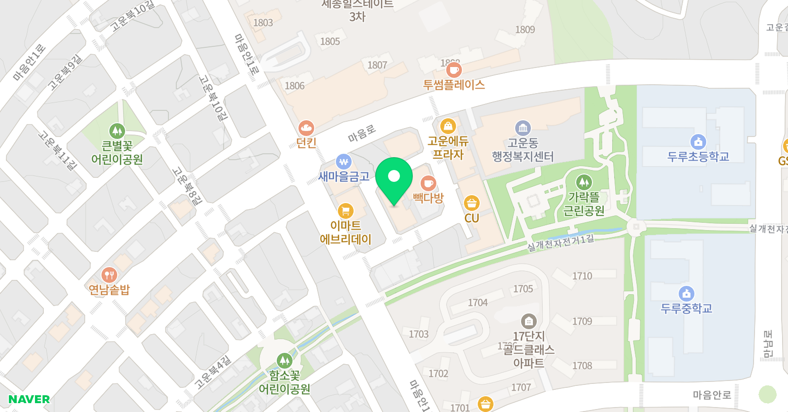 꿈터 학원 위치