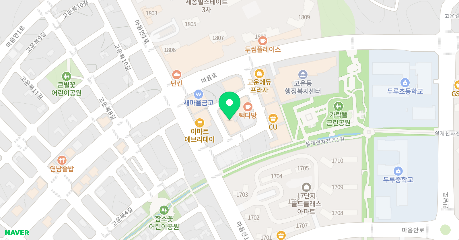 삼성 영어 고운두루학원 위치