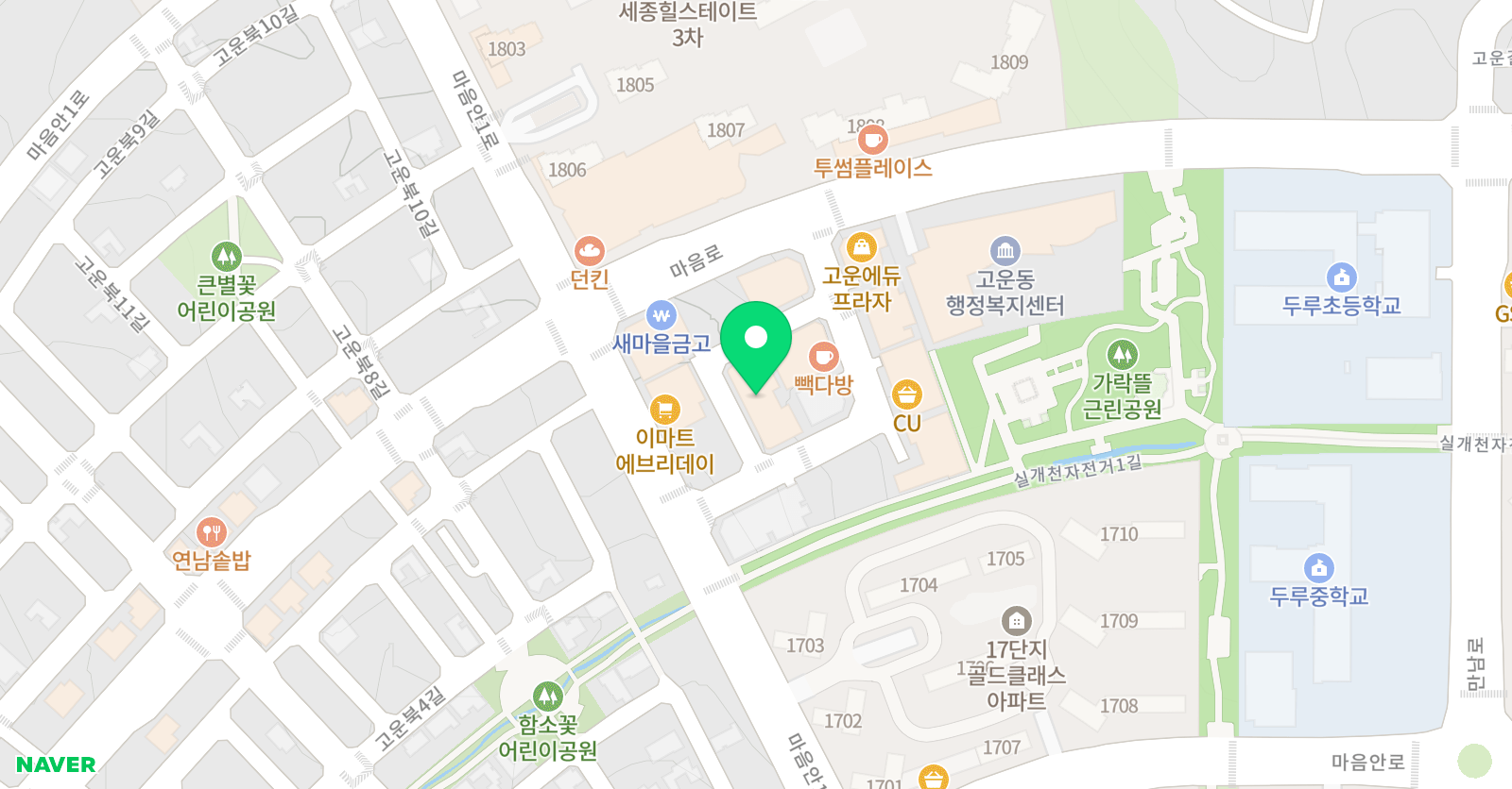 센텀 영어수학학원 위치