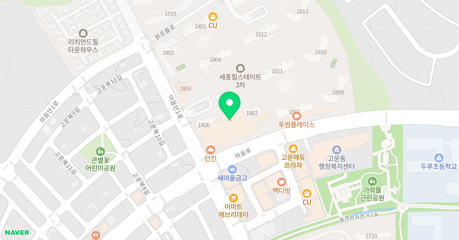 뮤엠영어 두루힐스점 위치
