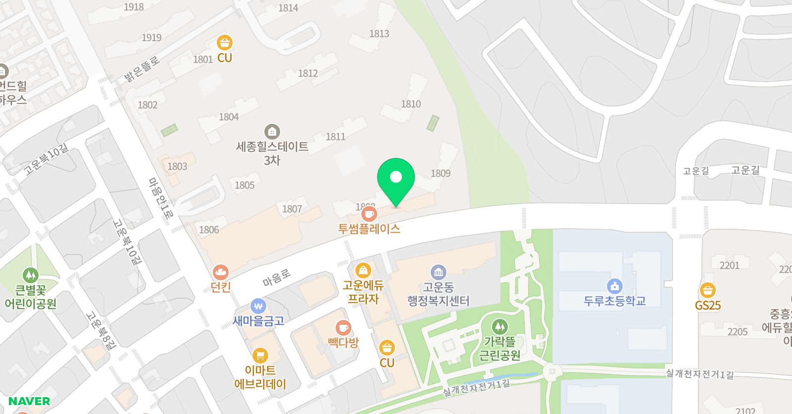 이레 태권도장 위치
