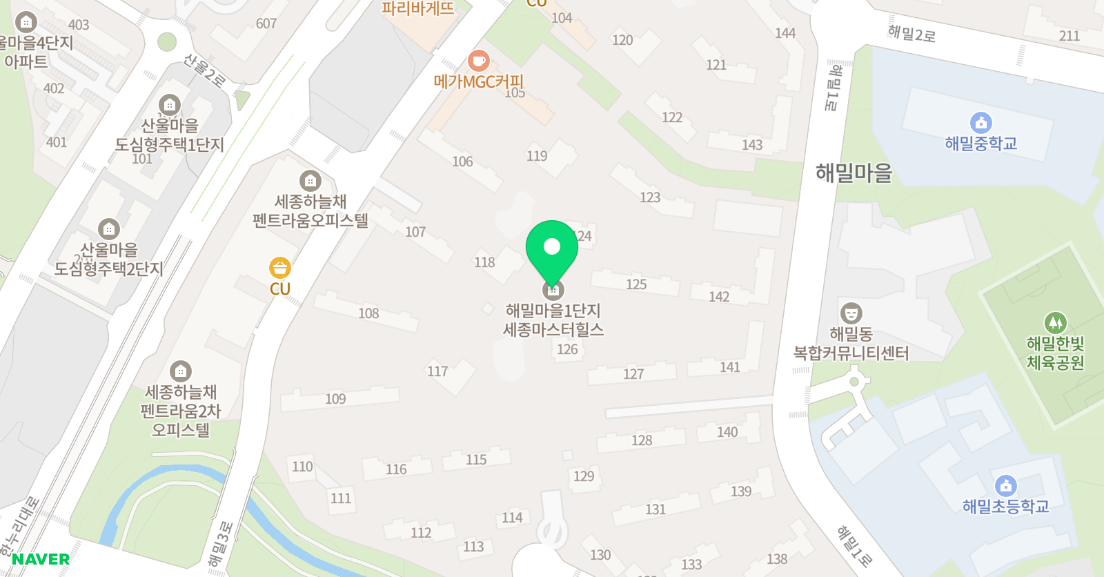 필 아트아이 미술교습소 세종해밀마을1단지 위치