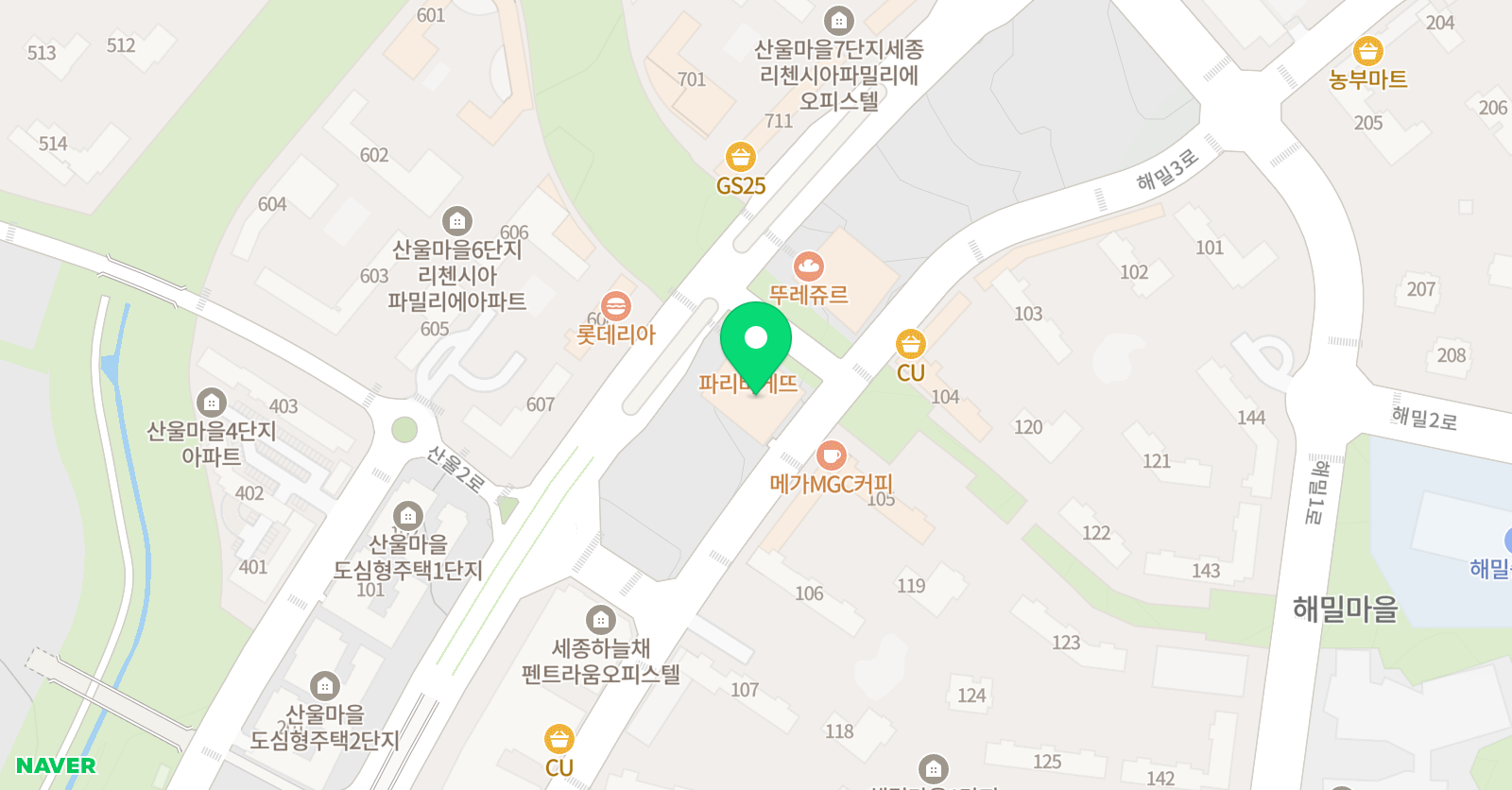 해밀 달수학학원 위치