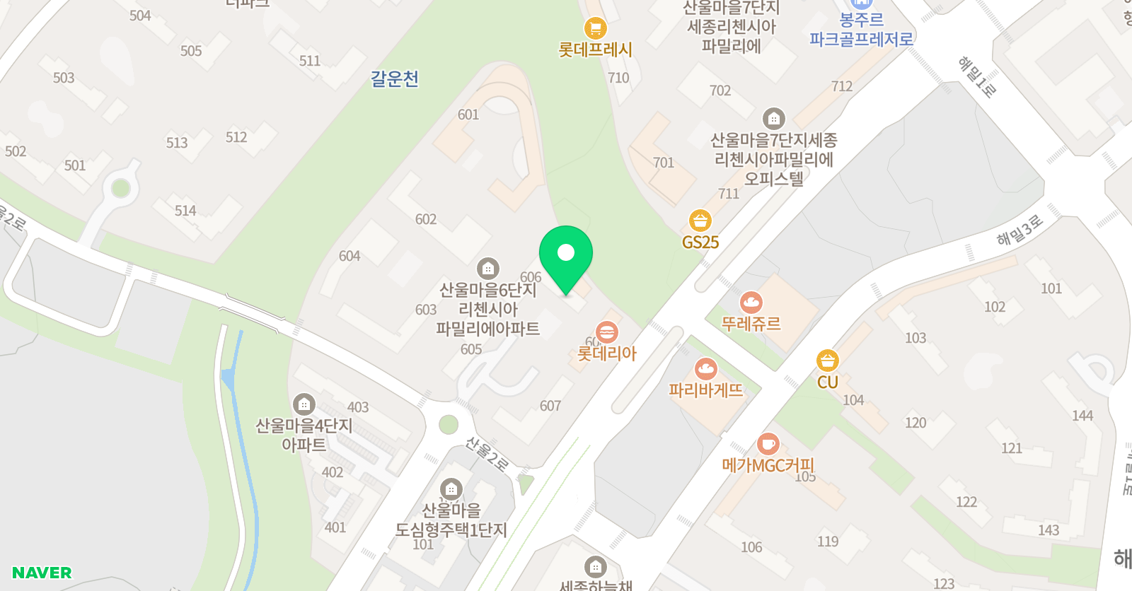 1인주의 영어학원 산울동 위치