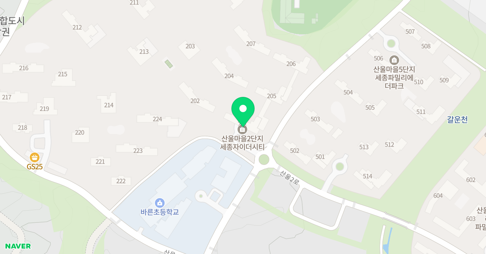 리드인 세종산울자이더시티점 위치