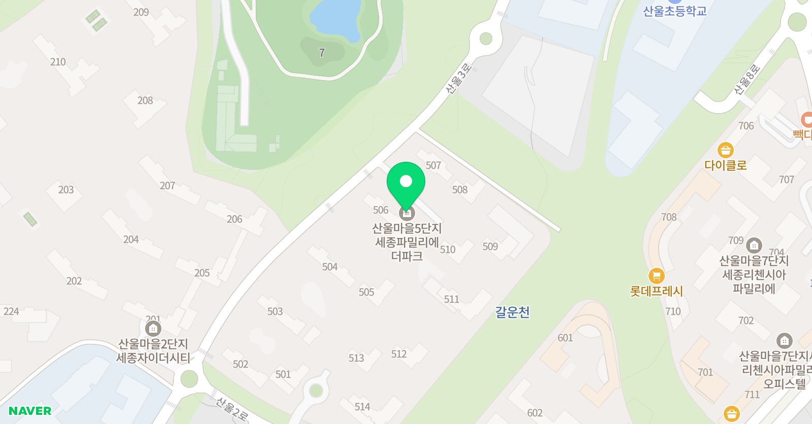 공터영어 산울5단지센터 위치