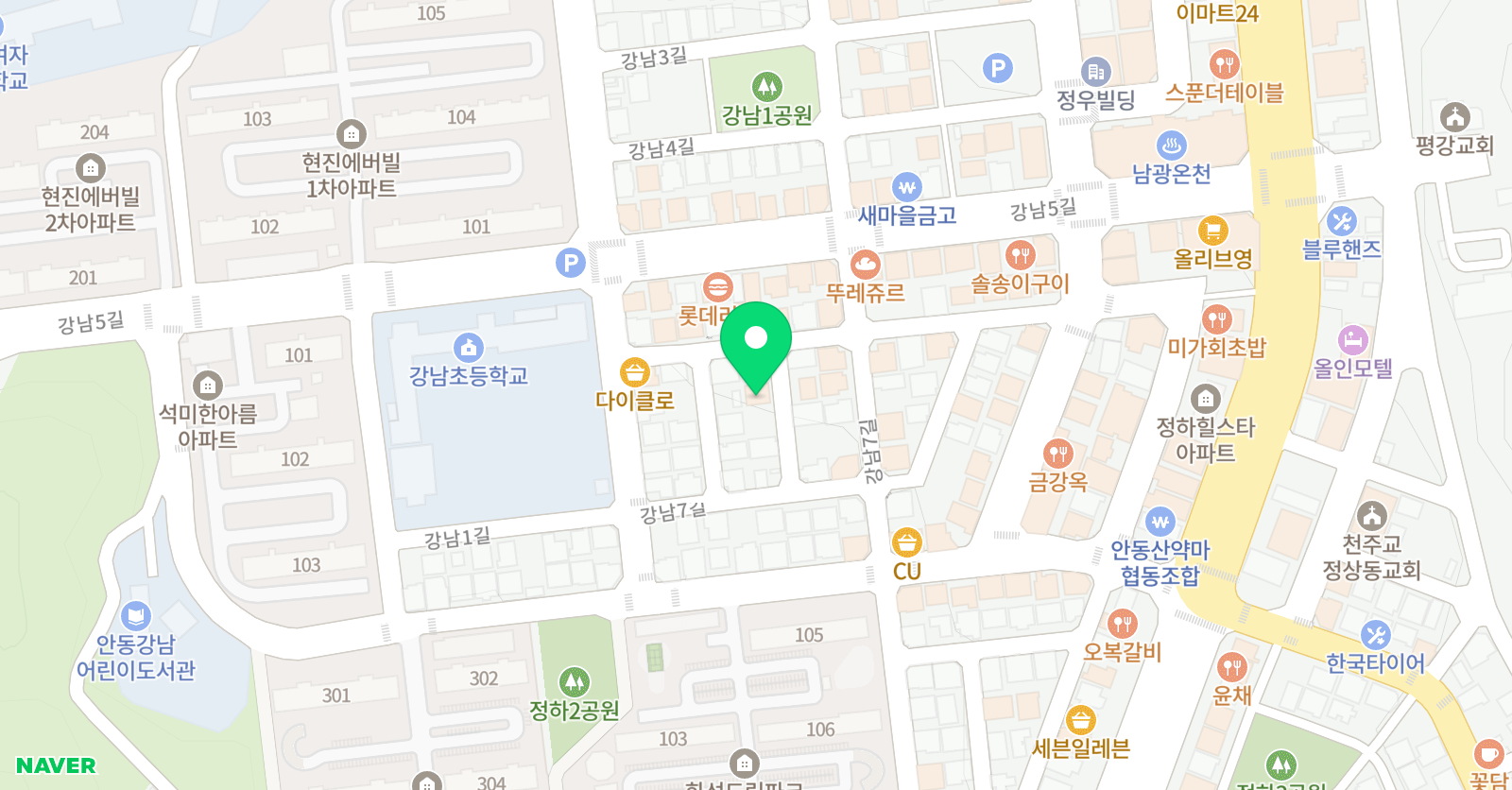 조이매스 안동정하 강남센터 위치