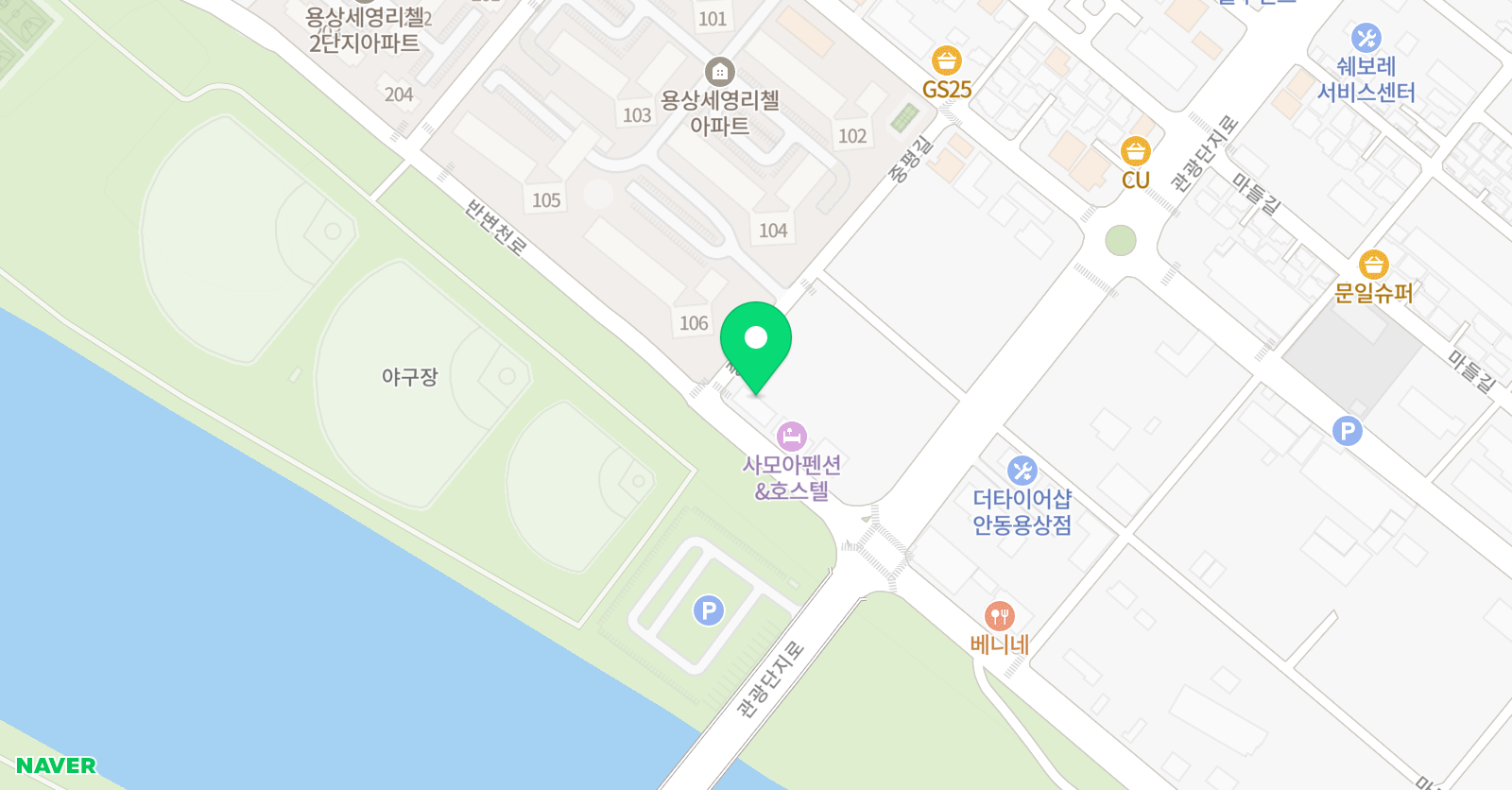 정상 어학원 안동분원 위치