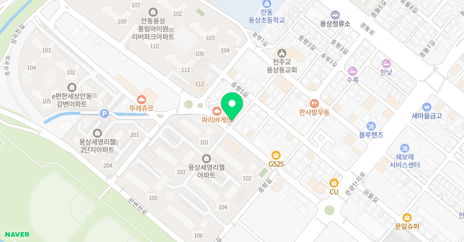 영엔탑 용상학원 위치