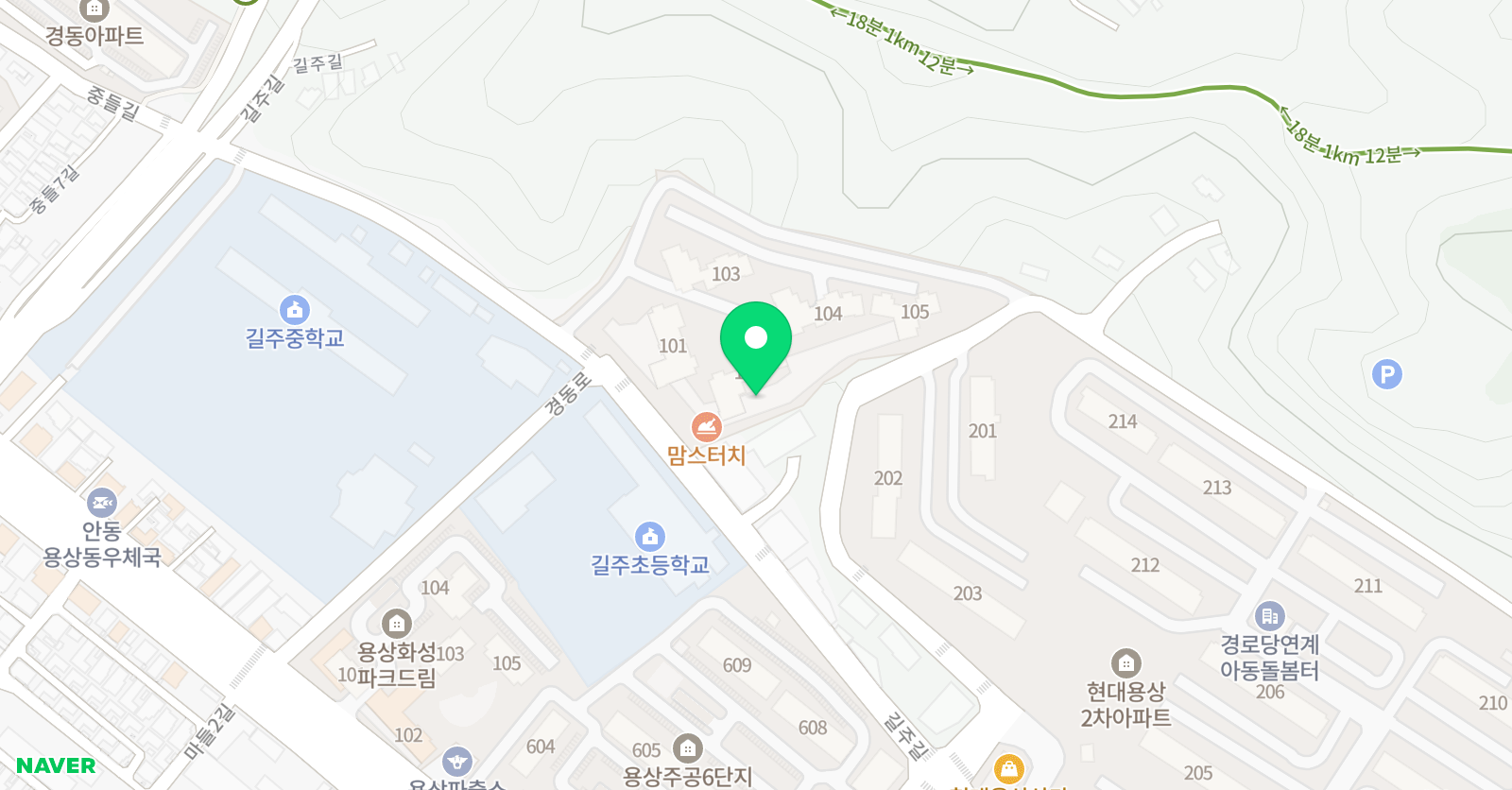 푸르넷아카데미 길주 수학교습소 위치