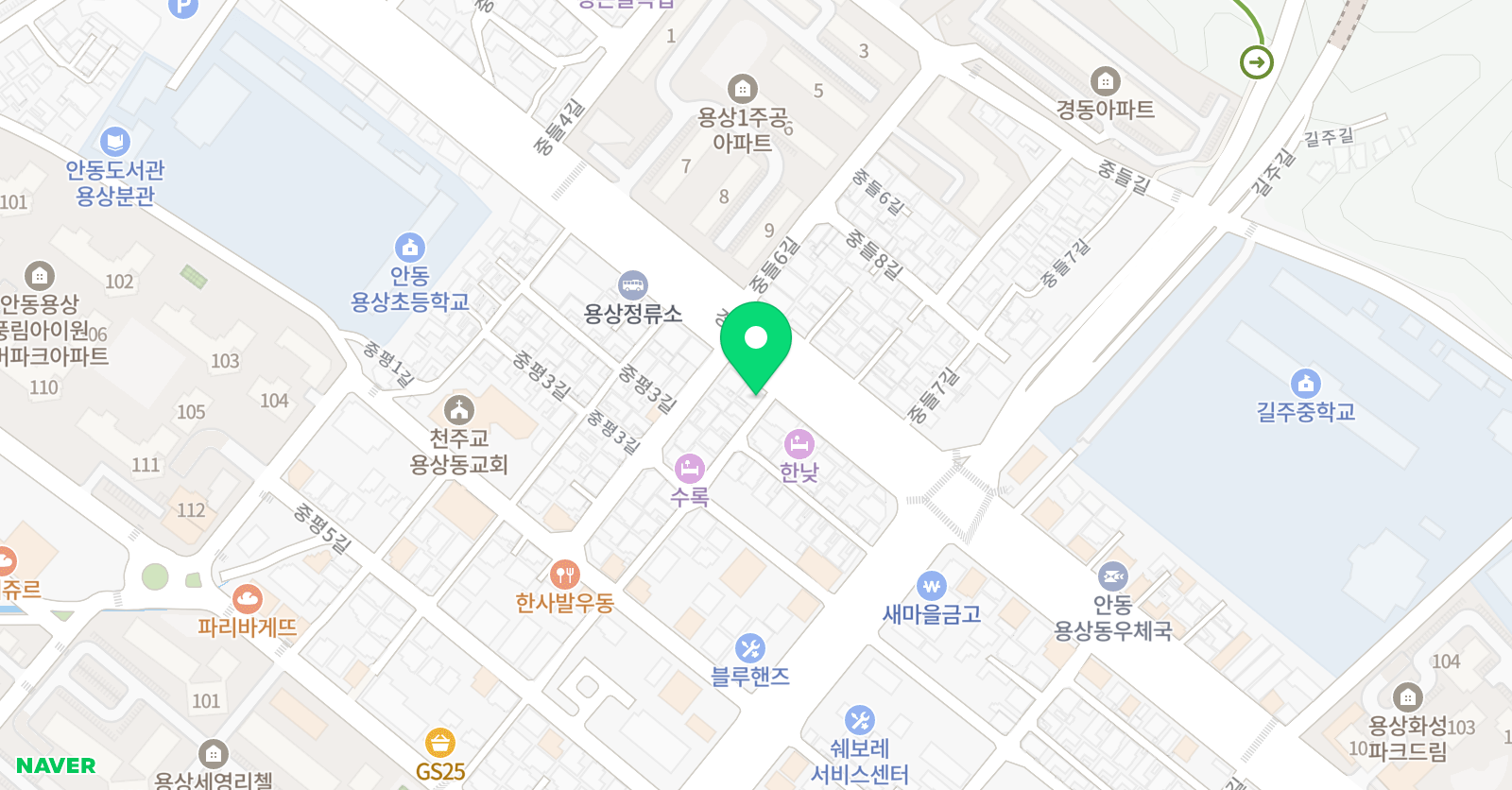 해와솔 미술학원 위치