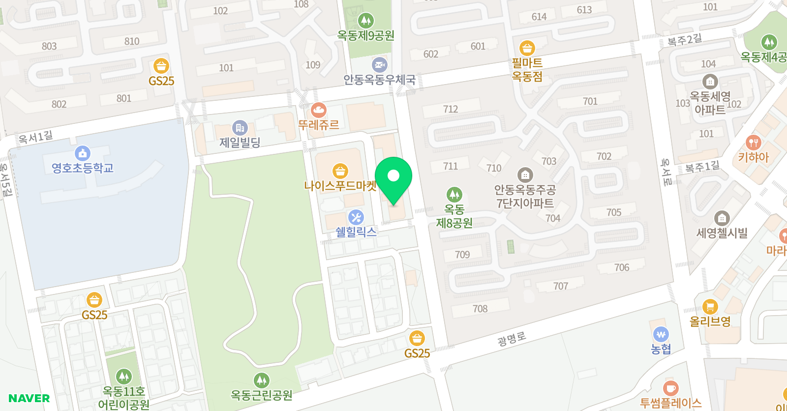 아크로121 수학학원 위치