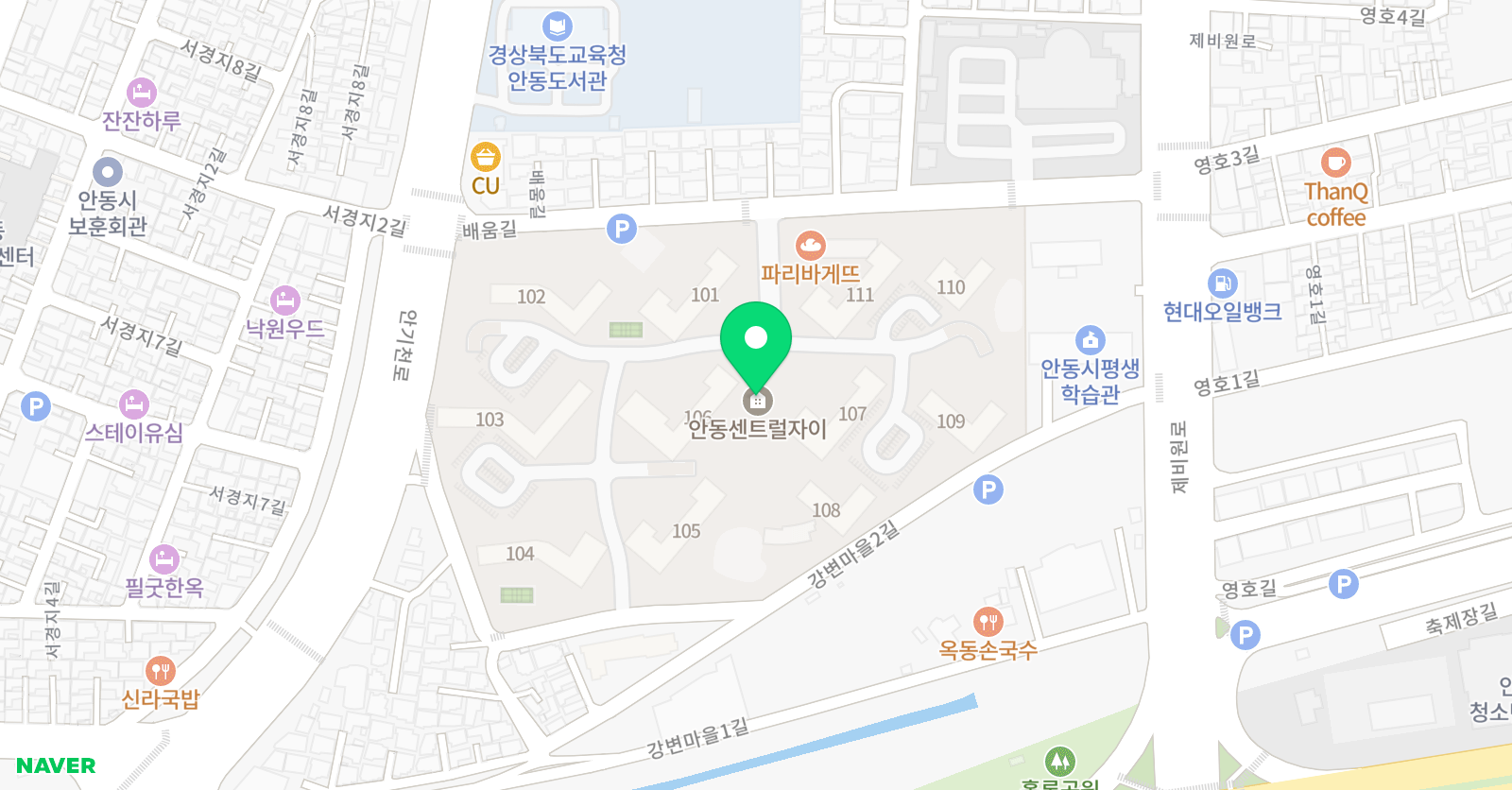 푸르넷공부방 자이 위치