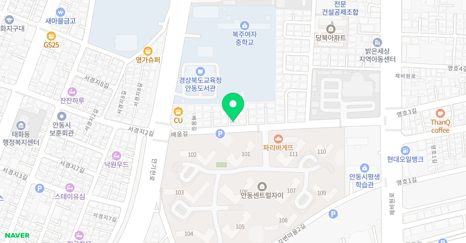 스마트해법 수학학원 부원학원 위치