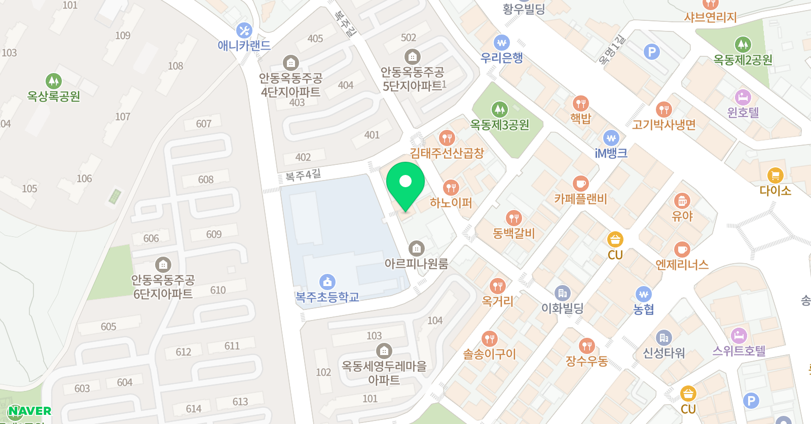 제니스 복주학원 위치