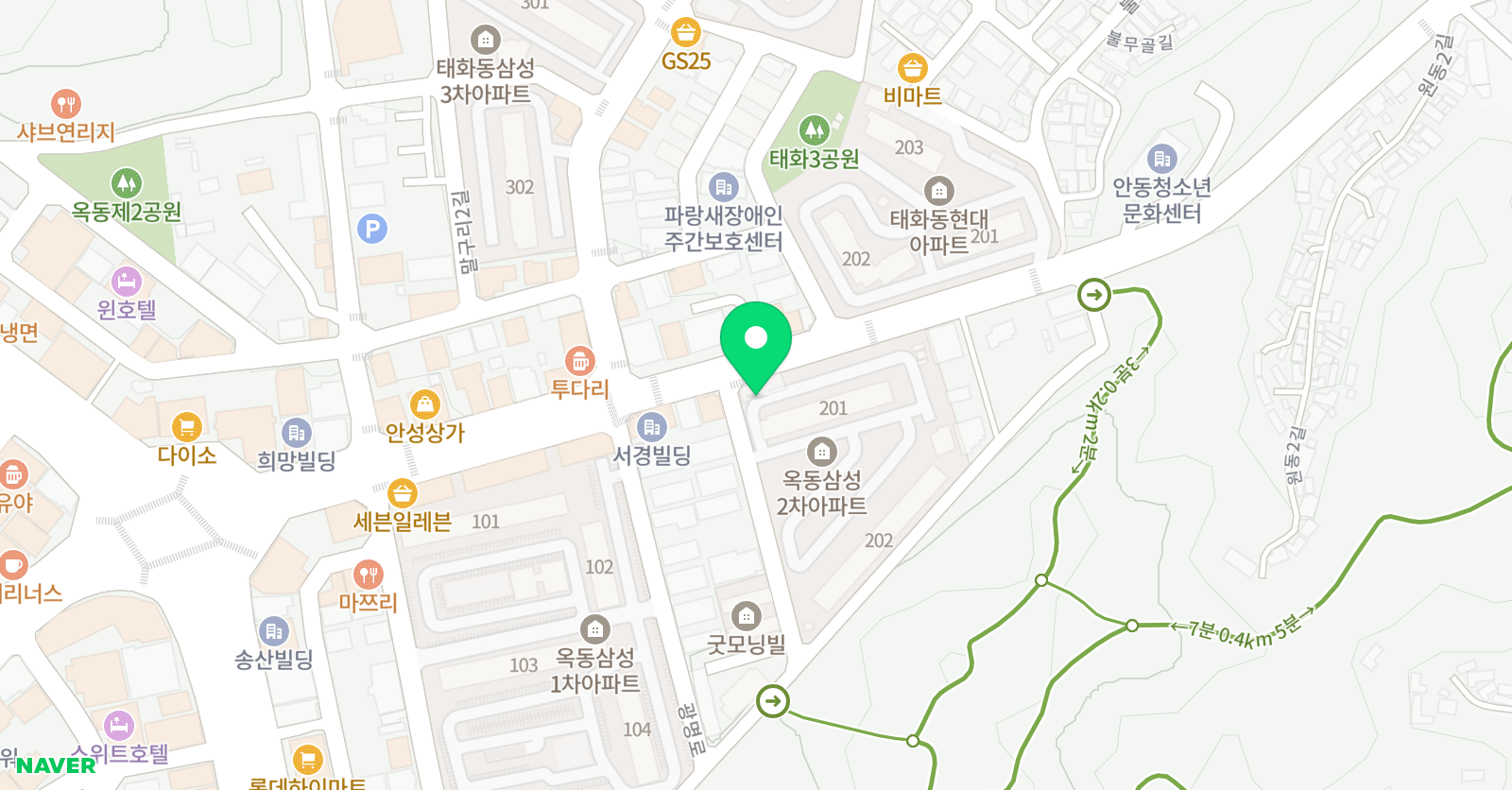 삼성영어 옥동교실 위치