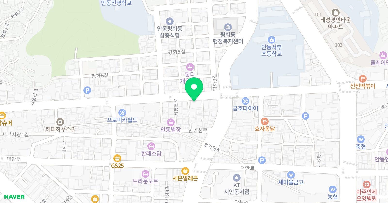 정인 학원 위치