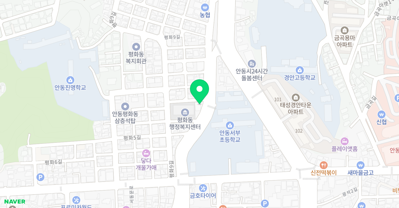 용인대힘찬 태권도 위치