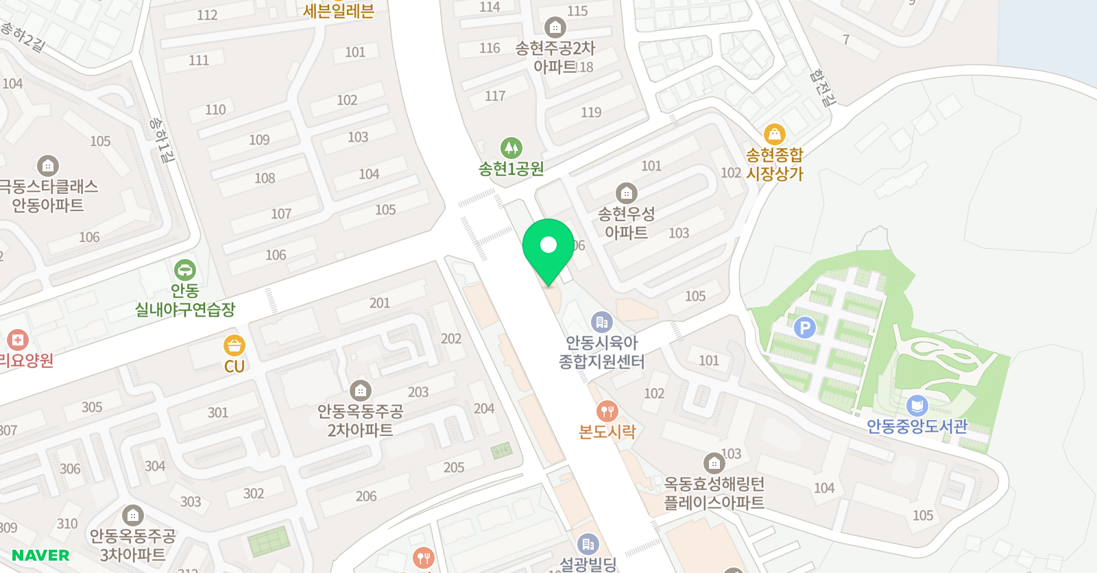 로드맵 수학학원 옥동학원 위치
