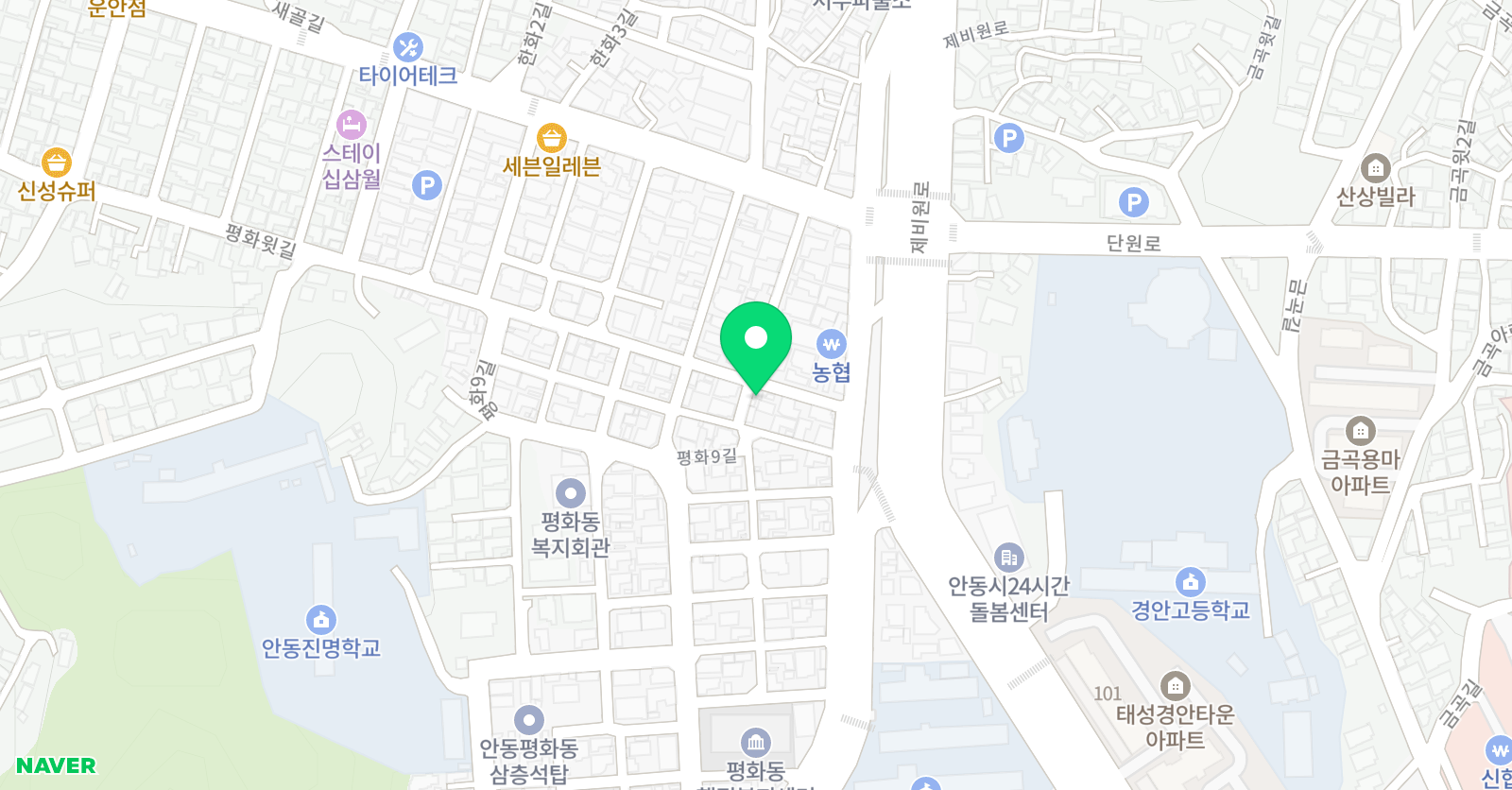 뮤엠영어썬 수학학원 위치