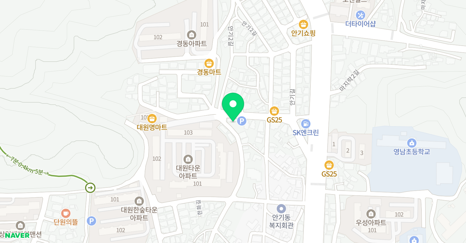 삼성영어 안동안기교실 위치