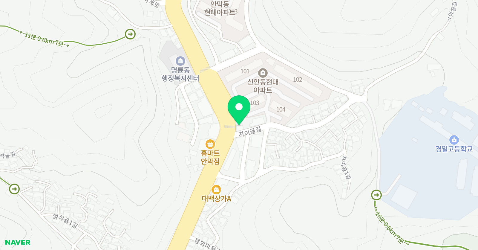 지앤비신안캠퍼스 영어교습소 위치