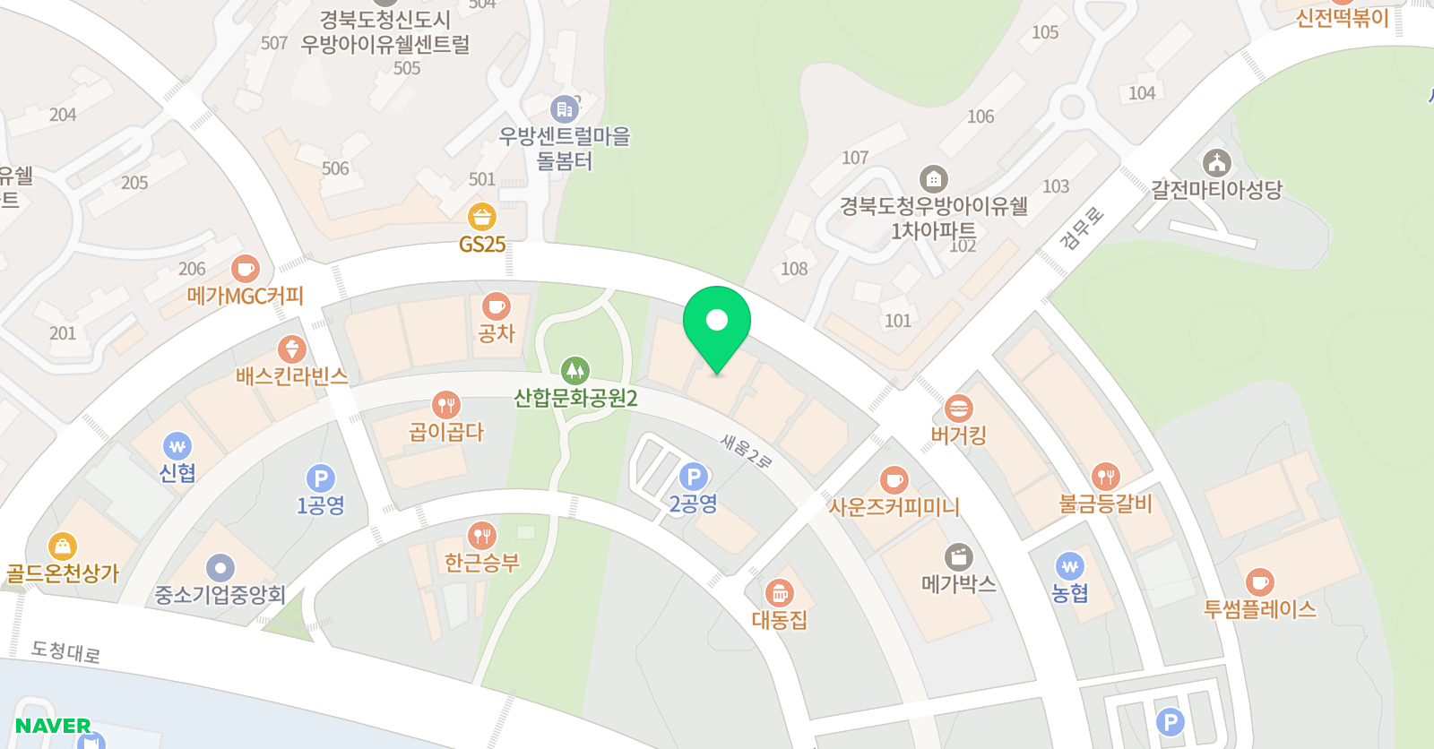 민앤마이노 유도클럽 경북도청점 위치