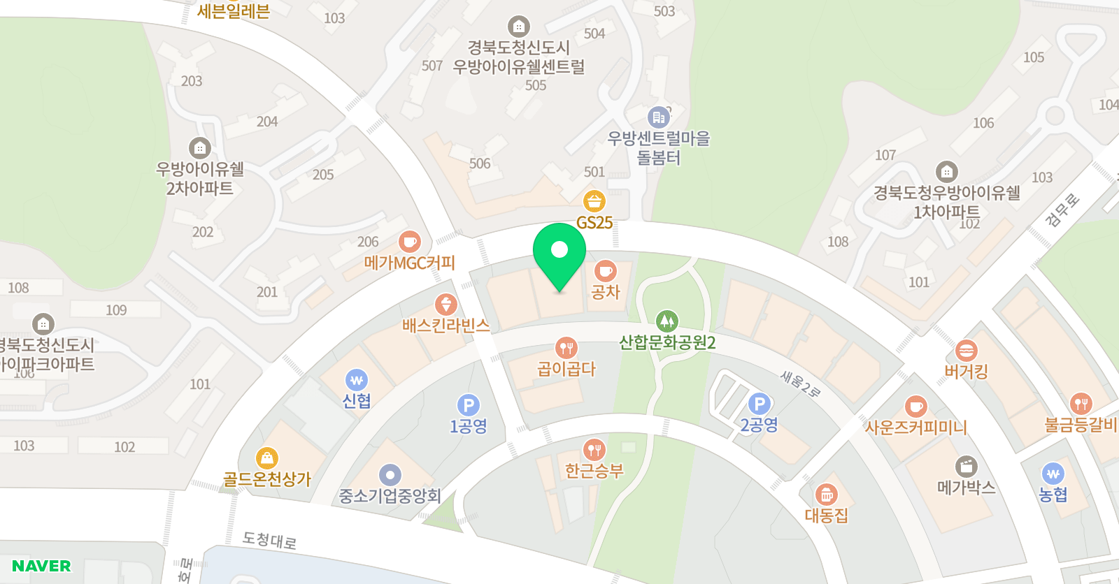 소마사고력수학 경북도청점 위치