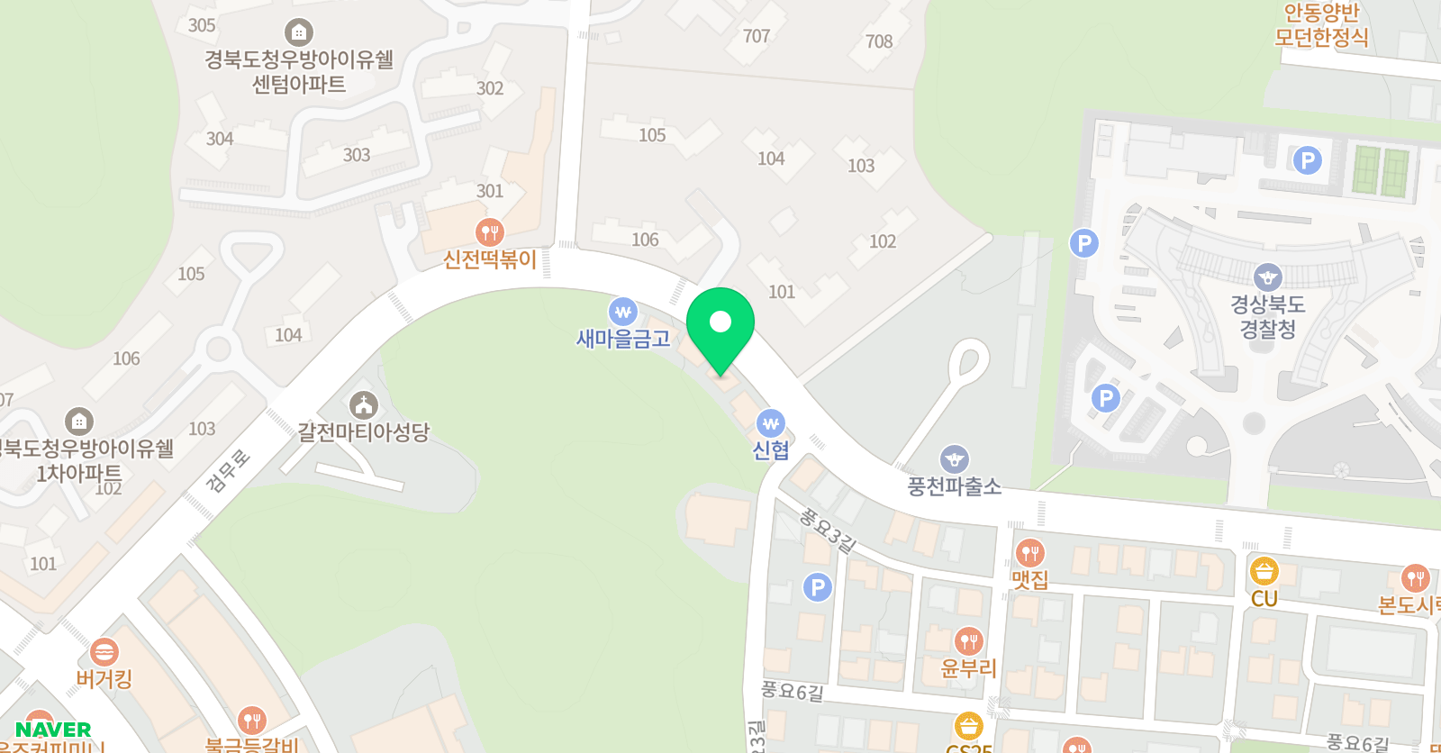 재능교육 경북도청학습센터 위치