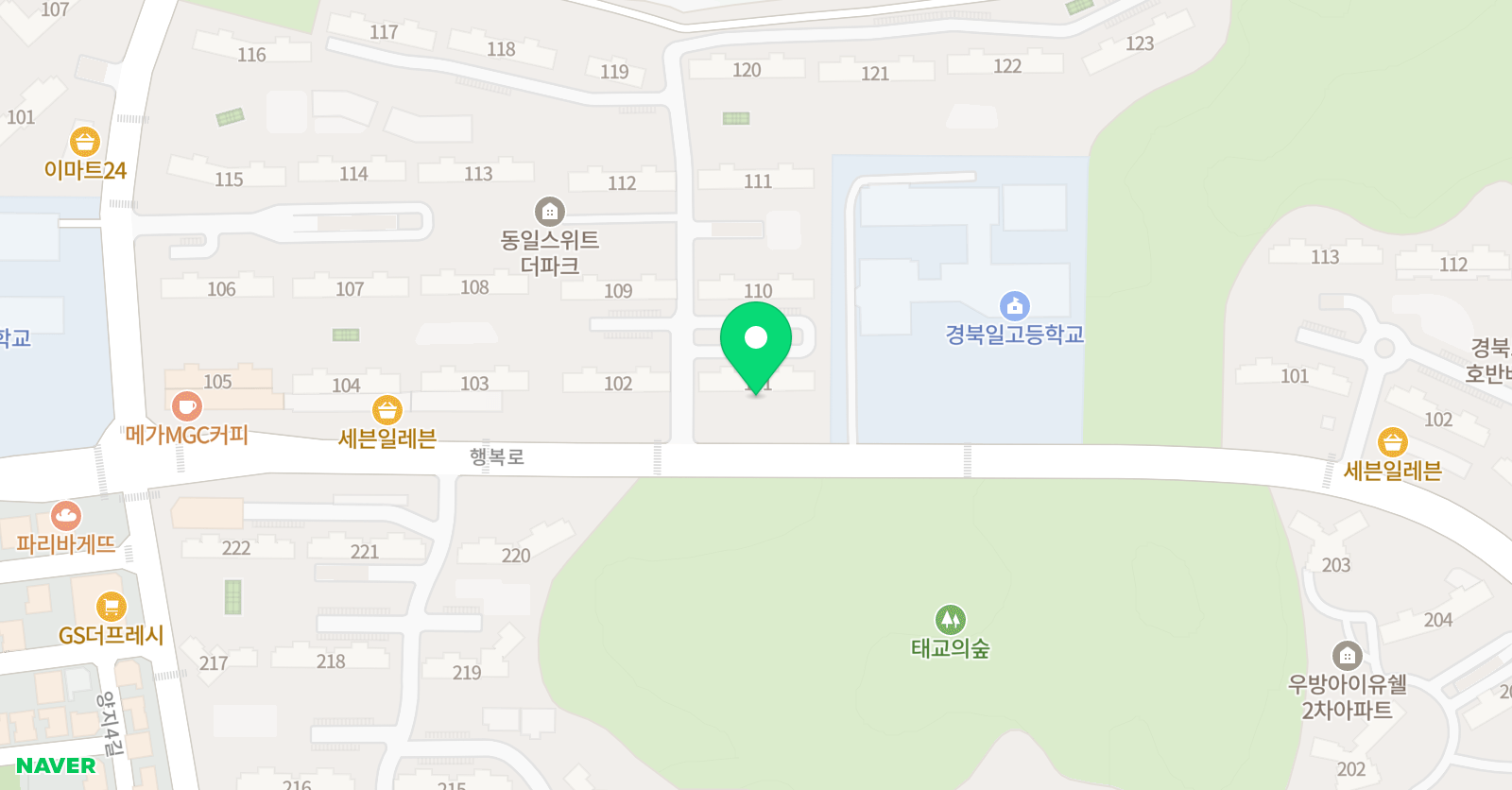 호명 잉글리시버디 위치