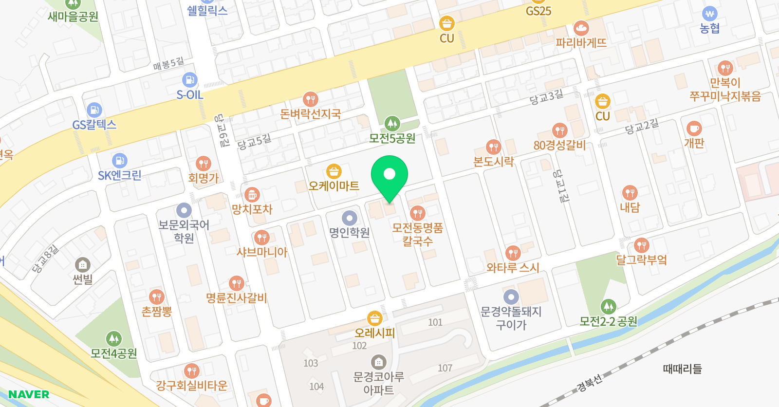 수학나무 학원 위치