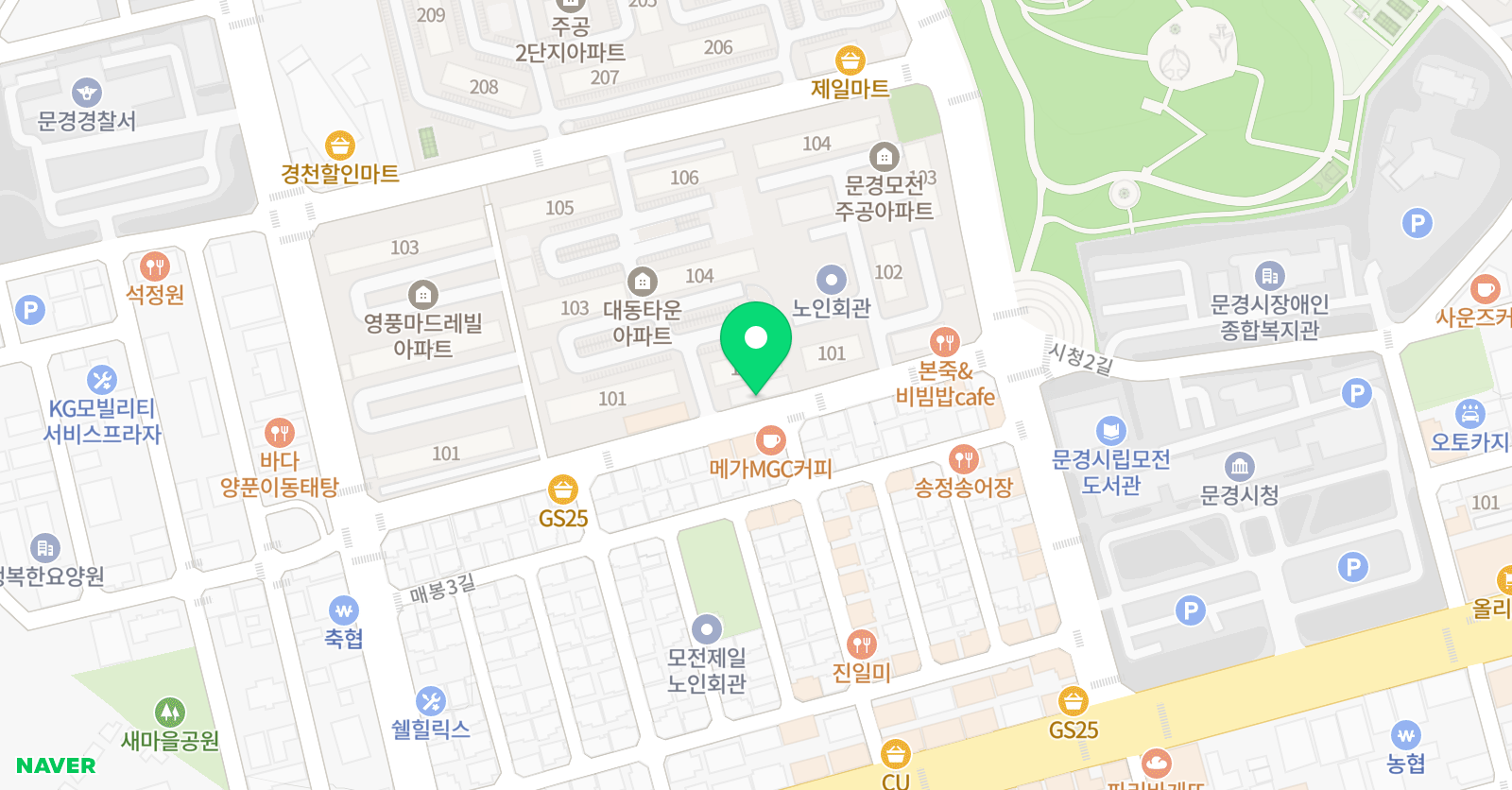 ERC영어독서클럽 문경대동점 위치