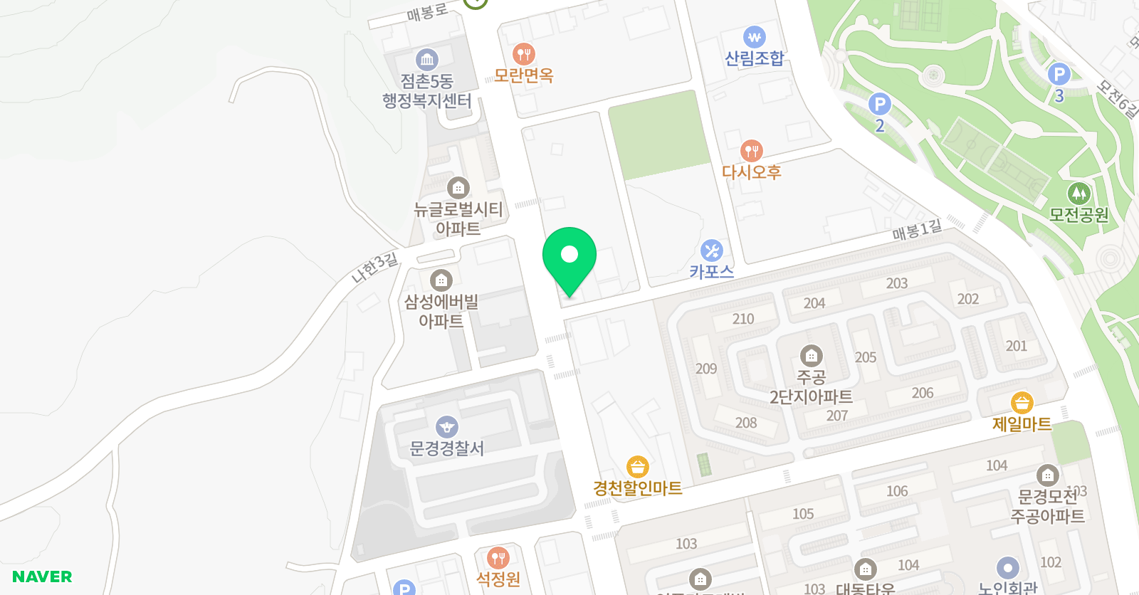 눈높이러닝센터 모전학원 위치