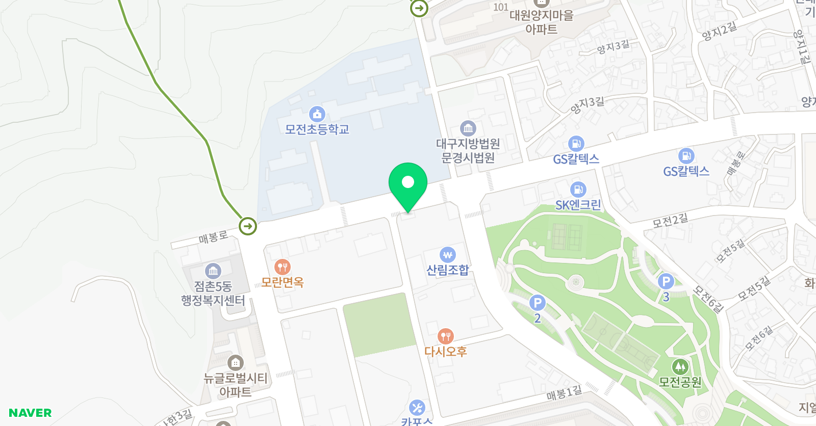 독서의숲 학원 위치