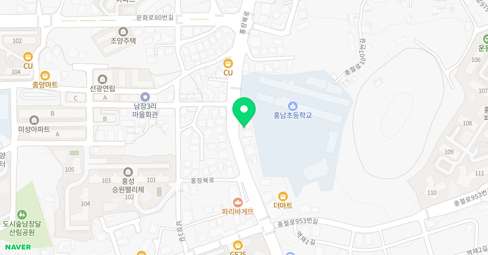 뮤엠학원 초중 영어,수학 위치