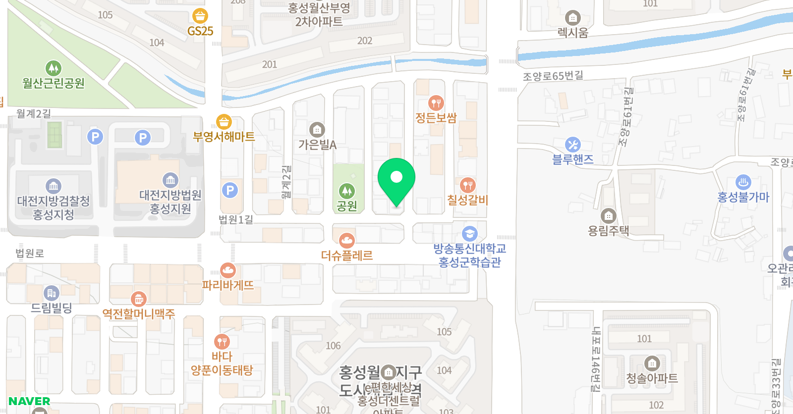 뮤엠영어 홍성학원 위치